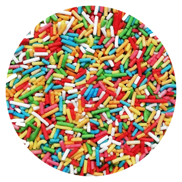 Cukrářský posyp Rainbow barevné tyčinky 500 g sáček