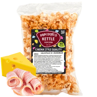 Kettle Popcorn slaný s příchutí Bacon & Cheese 60 g