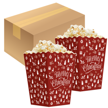 Krabička 3,0 L popcorn MIDI Xmas Vánoce karton 400 ks