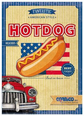 Plakát Hot Dog Americký A2