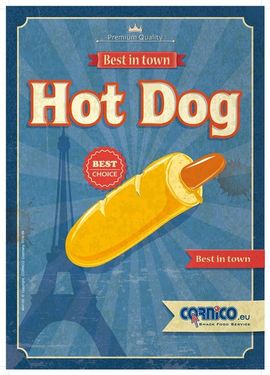 Plakát Hot Dog Francouzský A2
