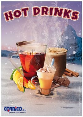 Plakát Hot Drinks A2