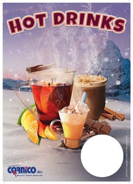 Plakát Hot Drinks A4 ceník
