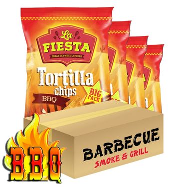 Tortilla Lupínky La Fiesta BBQ 750 g karton 10 sáčků