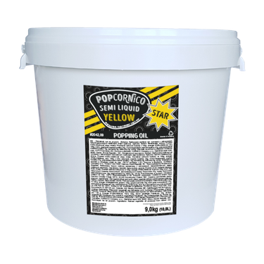 Tuk POPCORNiCO Yellow Star 9 kg kbelík, mix oil, žlutý