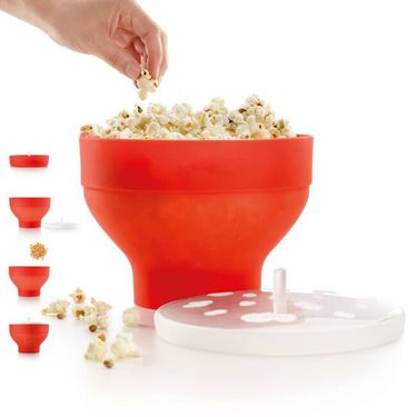 Výrobník popcornu do mikrovlnné trouby RED s poklopem