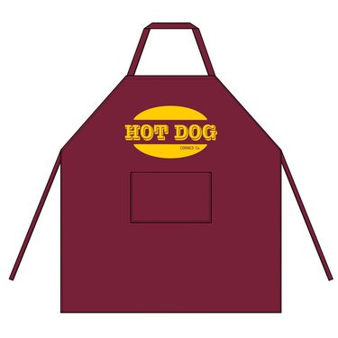Zástěra Hot Dog fialovo hnědá